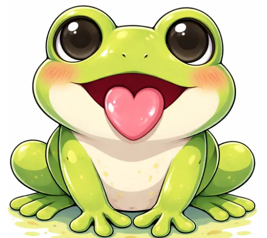 舌がハート♡の形に!